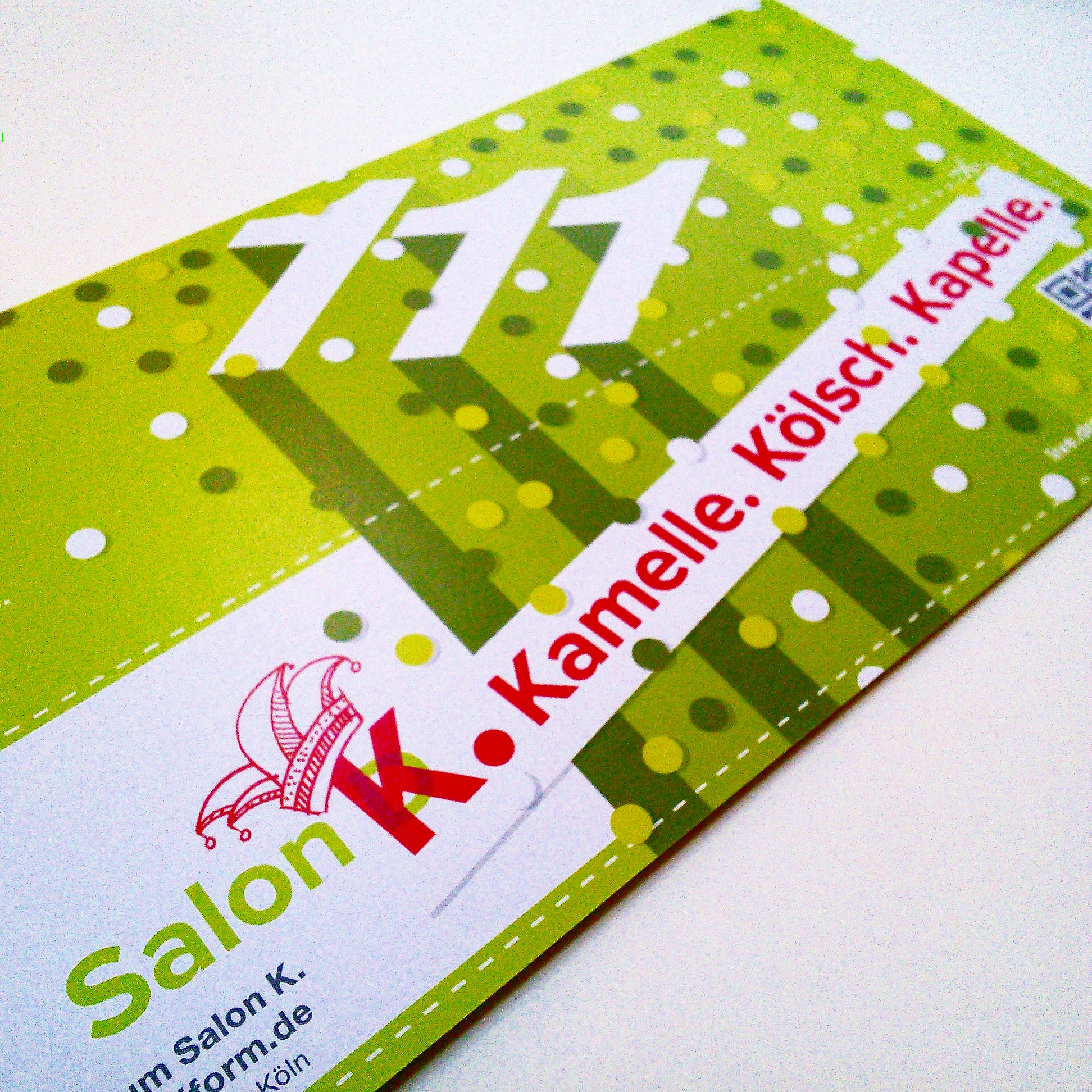 Foto gedruckte Einladung Salon K