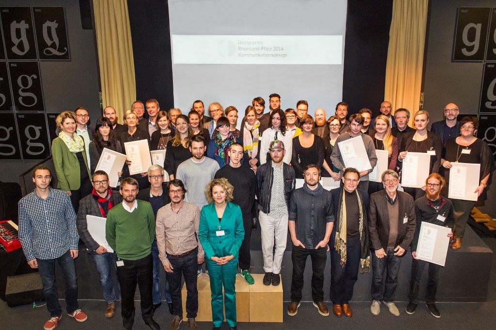 Foto Gruppenbild Teilnehmer Designpreis Rheinland-Pfalz 2014