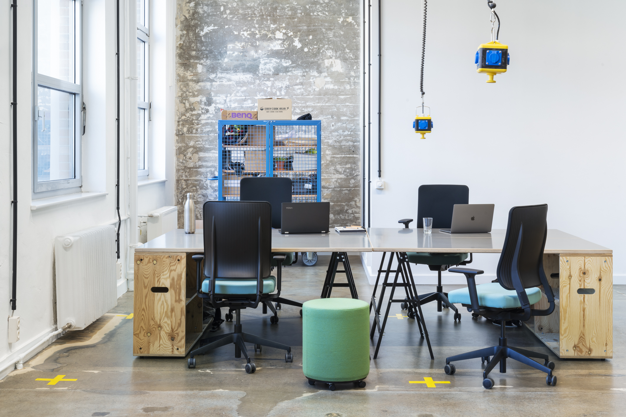 table group with four workstations