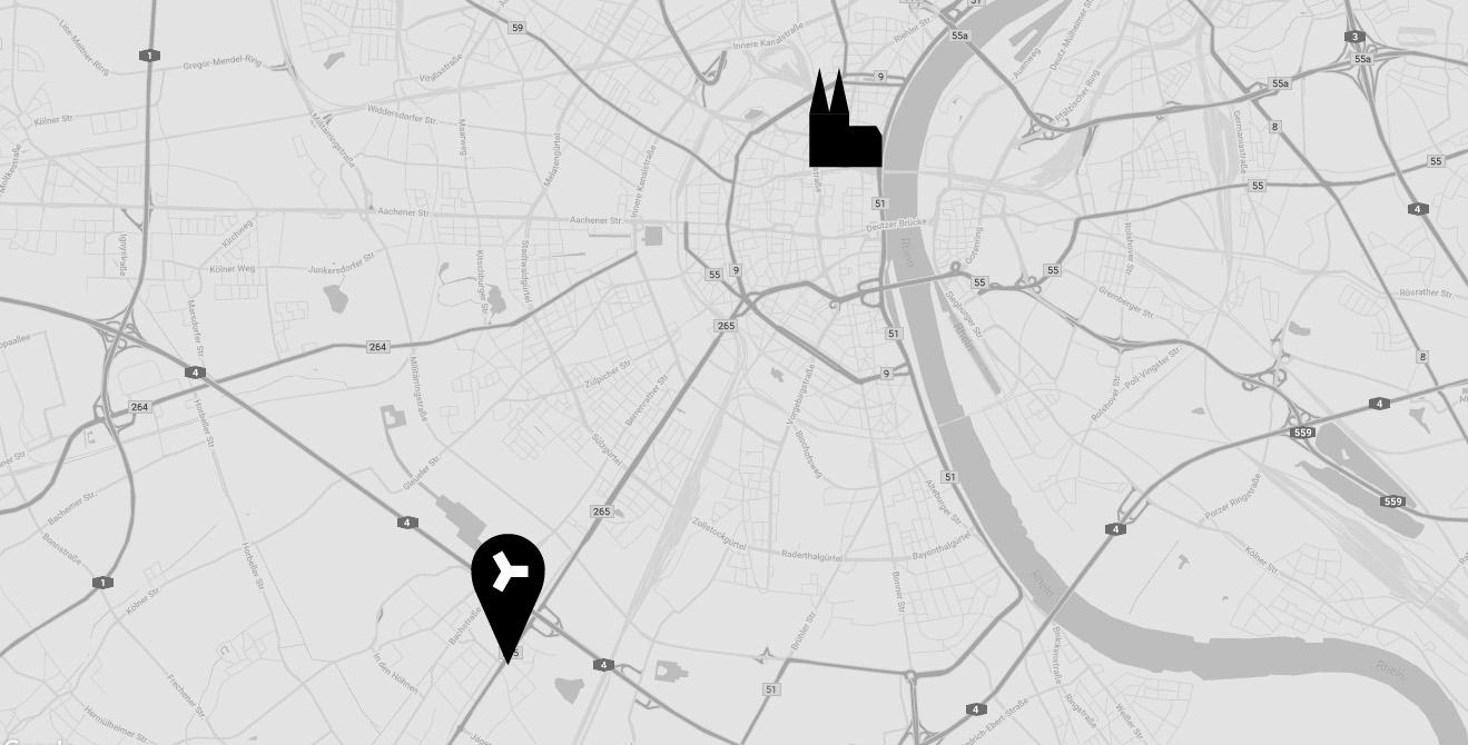 Illustration Google Maps dreifrom Location Cologne Cathedral