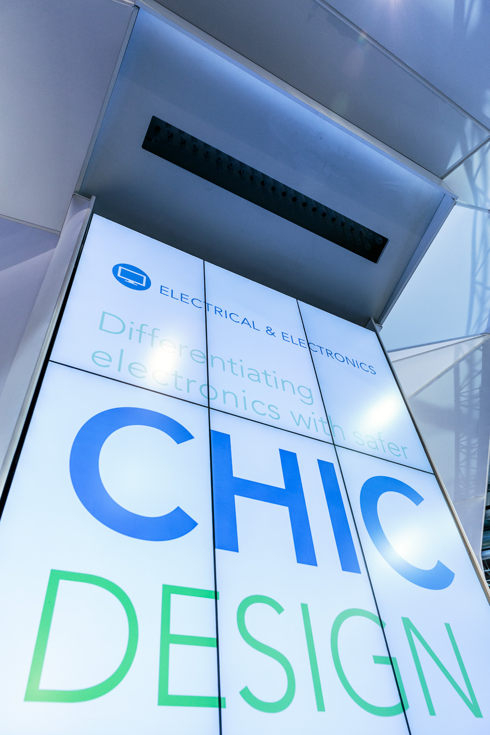 Bildschirm mit "Chic Design" in Anzeige