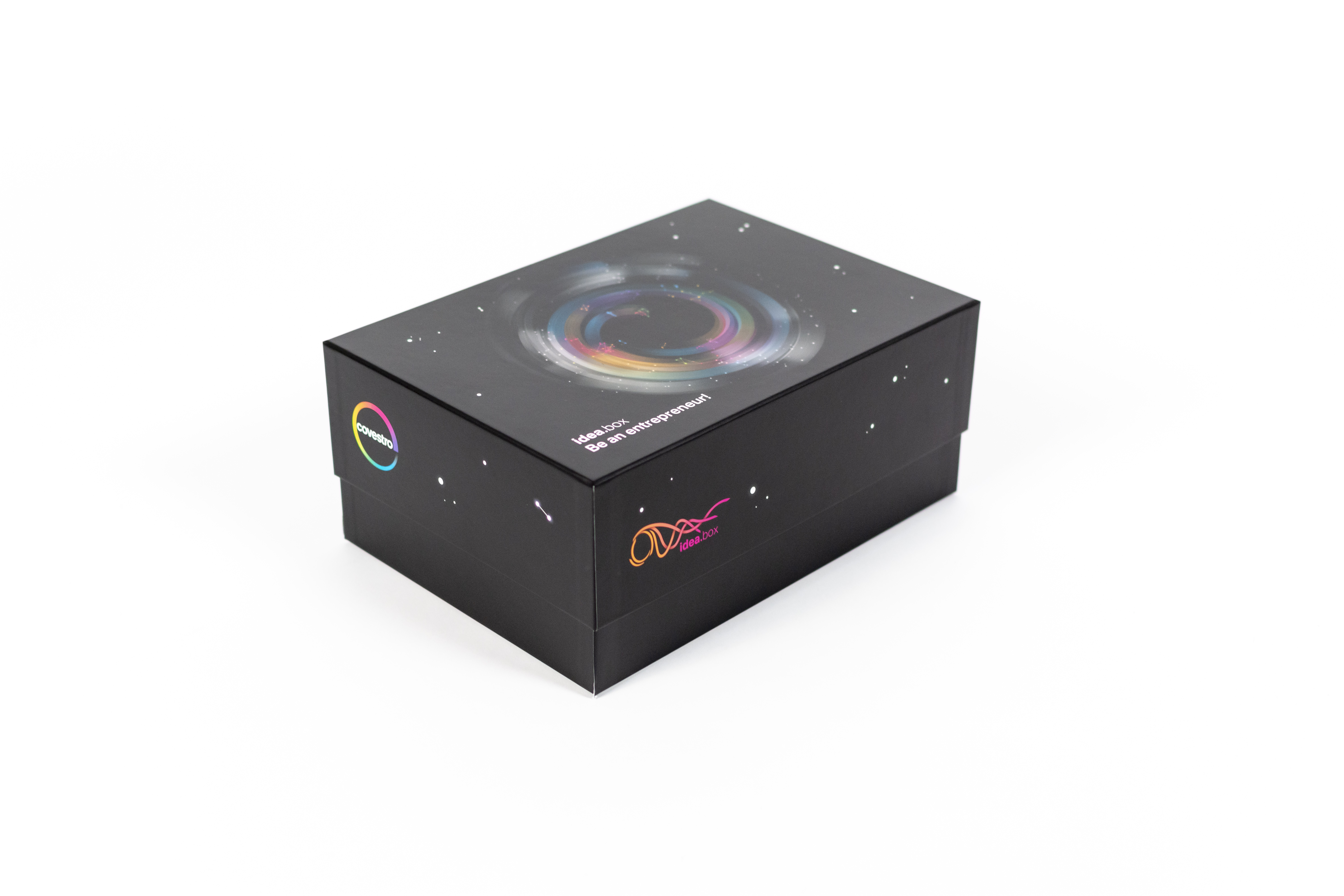 Elegant dark packaging of the idea box
