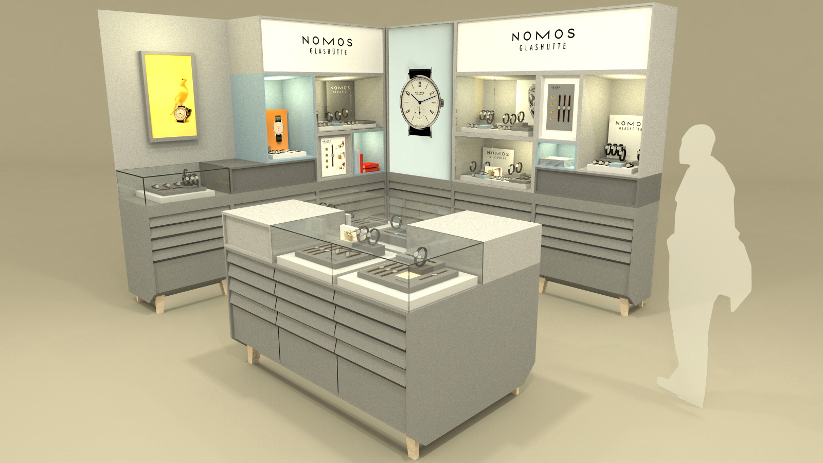 3D Visualization: Shop Displays Watches